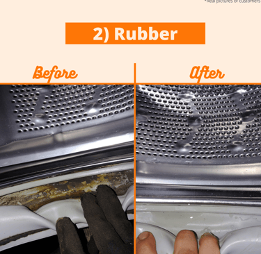 washing machine rubber cleaning