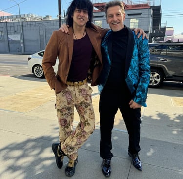 Tim hanging out with Bollywood star Rishabh Sinha