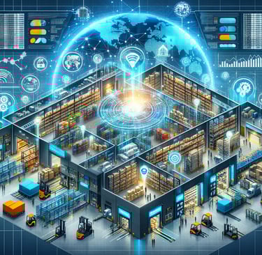 a warehouse with a large amount of equipment