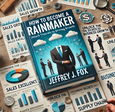 a person holding a book about how to become a rainmaker