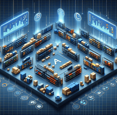 a warehouse with a large amount of boxes