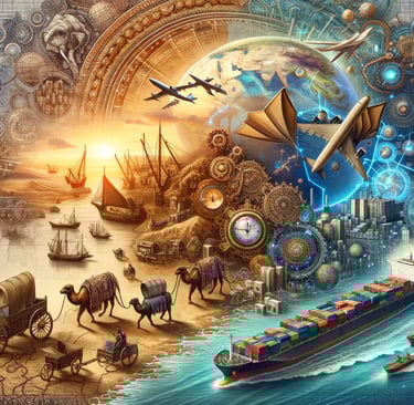 a painting of a ship in the ocean