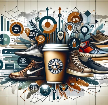 a coffee cup with sneakers
