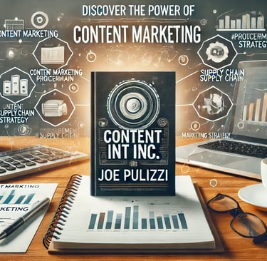 a book cover of content marketing