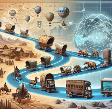 a map, half ancient, half futuristic