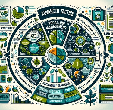 a circular diagram with marketing symbols