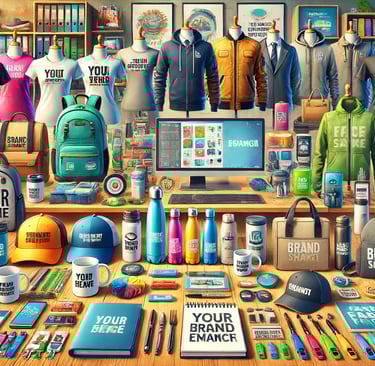 a variety of clothing and accessories on display in a store