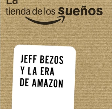 a man holding a box with a sign that says jeff bezos