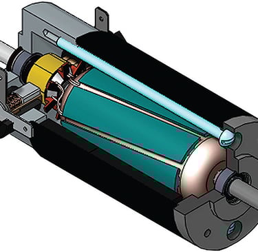 DC motor cutaway