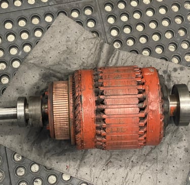 Shunt Wound DC motor rotor assembly