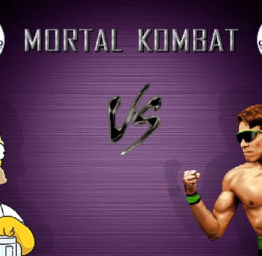 Immagine gameplay Mugen Homer Simpson vs Johnny Cage