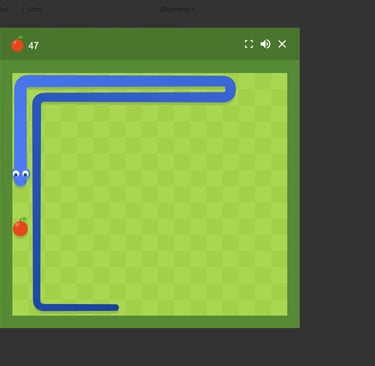 gameplay di Snake su Google.