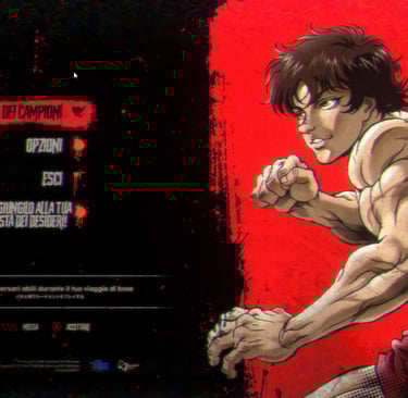 Menù principale del videogioco Baki Hanma: Blood Arena