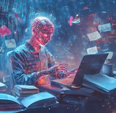 Personaggio virtuale in stile creativo.