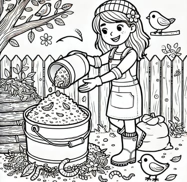 Adding compost to the pile