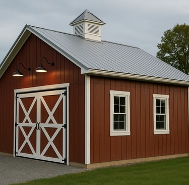 Licensed electrician installing barn electrical wiring and lighting on a Maryland farm — OC1 Electri