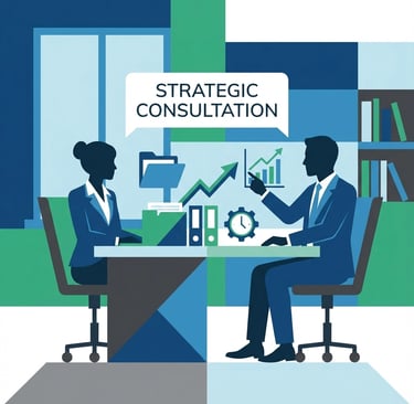 "Home health agency owner meeting with M&A advisors to discuss exit strategy and valuation optimizat