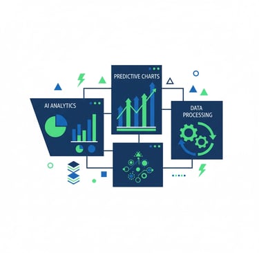 Modern technology interface showing AI-powered reputation analytics and predictive insights for heal
