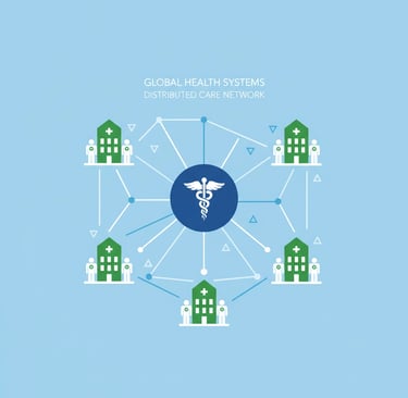 Digital workforce management system showing remote supervision of healthcare staff across multiple l