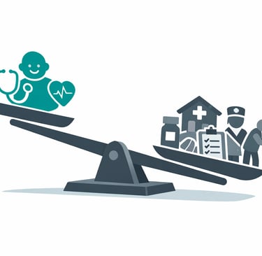 A simplified table comparing the exit value of a generalist home health agency versus a specialized