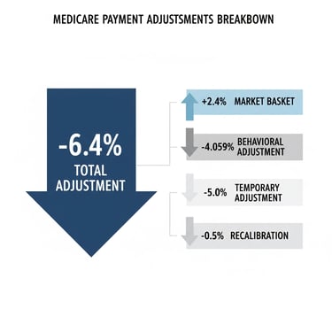 Chart showing the breakdown of proposed Medicare payment adjustments for home health agencies in 202