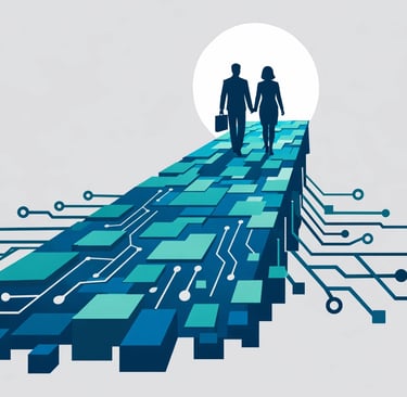 A peaceful home scene at night with a closed laptop, representing a clinician enjoying their persona