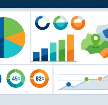 Business analytics dashboard displaying referral source diversity metrics, concentration percentages
