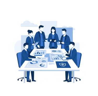 Financial charts and graphs showing business valuation metrics and succession planning ROI