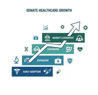 Market trends chart displaying growth projections for complex vs traditional care services