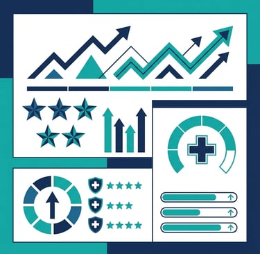 Healthcare facility operations dashboard showing key performance metrics and operational efficiency