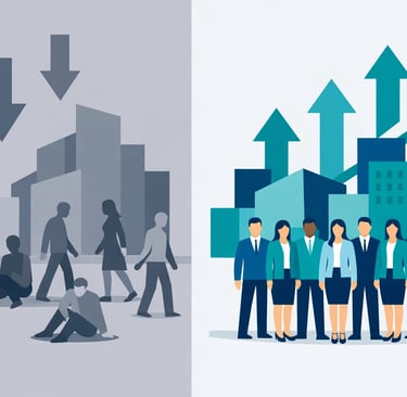 Healthcare staffing analytics dashboard showing retention metrics and turnover rates, illustrating t