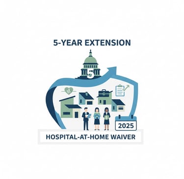 Healthcare professional providing hospital-level care to patient in home setting