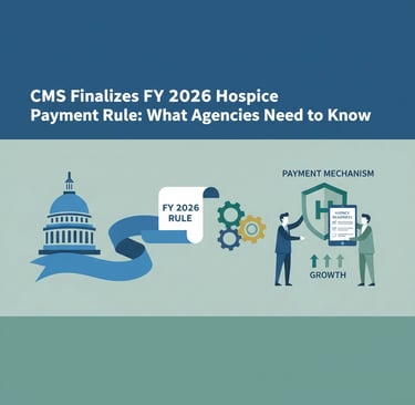 Healthcare professionals reviewing CMS hospice payment documentation
