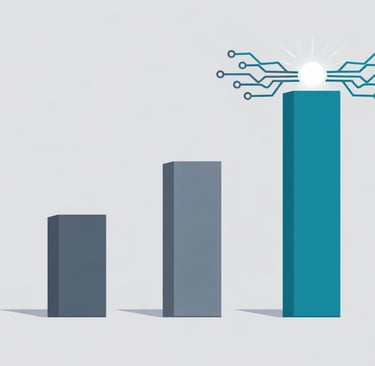 A professional bar chart showing the difference in valuation multiples between traditional agencies