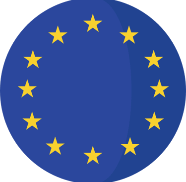 a circular flag with stars in the middle