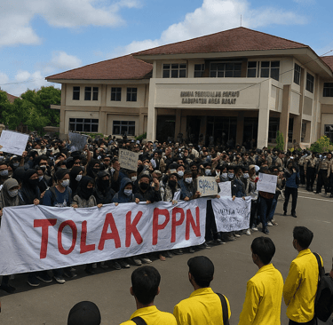 Ribuan Mahasiswa Gelar Aksi Damai di Depan Gedung DPRK Aceh Barat