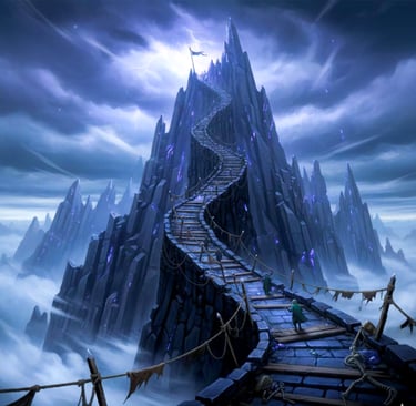 Picture of Sky Breaker Stairs for access to Dragons Peak for those who cant fly.