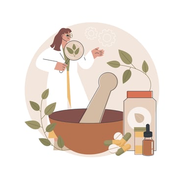 Symbole médecine naturelle et bien-être global – Solaya