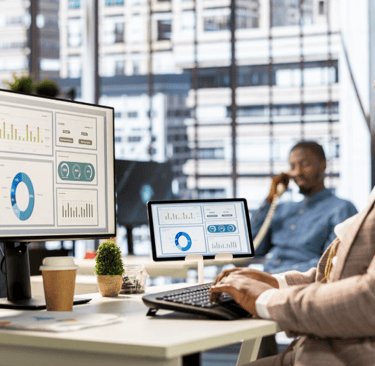 Dashboard showing monthly recurring revenue trends for SaaS startup