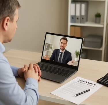 Klient omawia OC działalności z doradcą PDU Polskie Doradztwo Ubezpieczeniowe