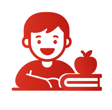 Postać dziecka z jabłkiem – ikona ubezpieczenia NNW