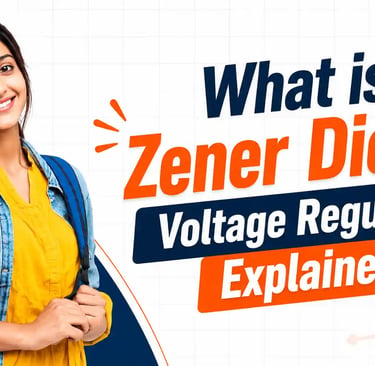 What is Zener Diode explained with voltage regulation, reverse breakdown and Zener voltage concepts.