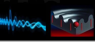 Banner showing various ultrasound physics illustrations.