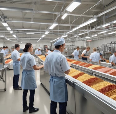 A happy customer holding a bag of vanilla sugar in a cozy kitchen.