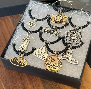 outdoors camping wine charms 