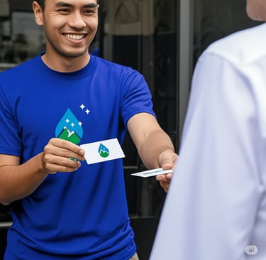 A PEAKWASH technician providing professional house washing services.