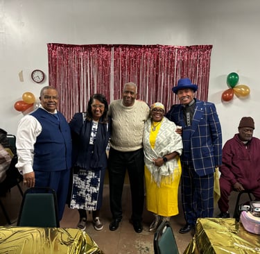 Men and women together at church