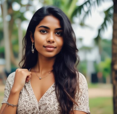 woman wearing black crew-neck shirt