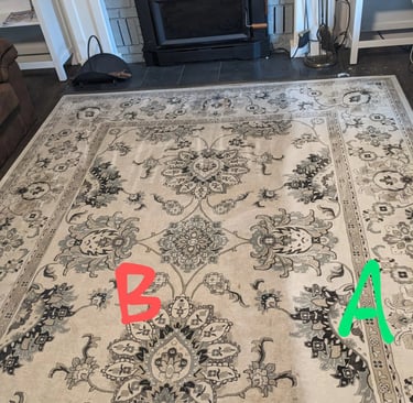 Area rug cleaning - Before and after - Grossbusters