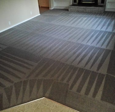 Freshly cleaned carpets by Grossbusters
